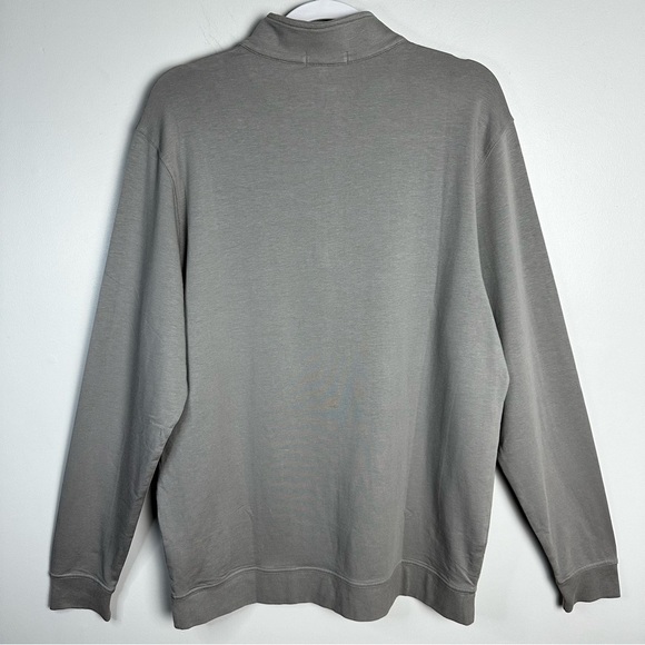 Tasc Cloud French Terry Quarter Zip 1/4 Pullover Gray Mens Large Golf Organic - Picture 9 of 11